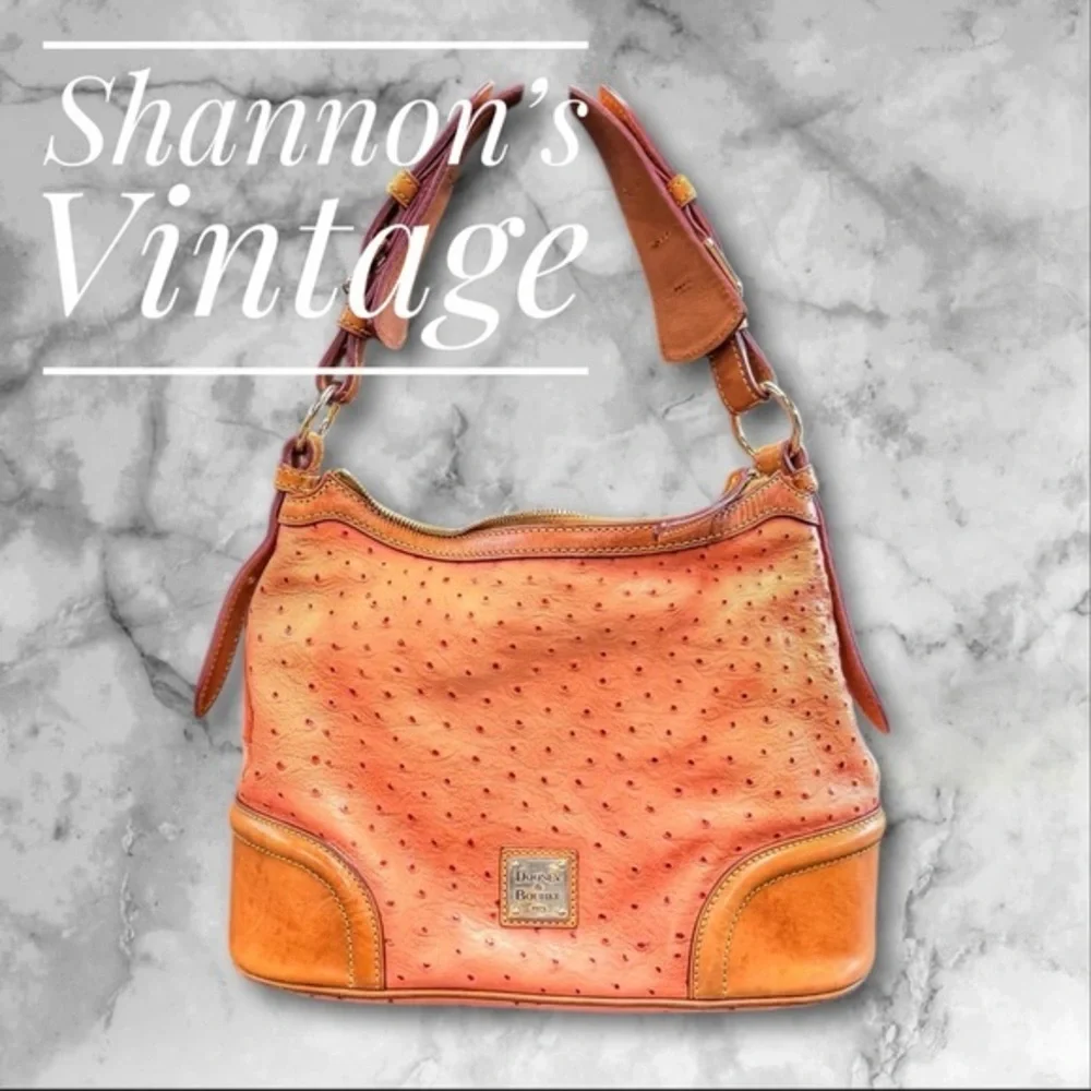 Dooney & Bourke Ostrich Quill Embossed Hobo Bag